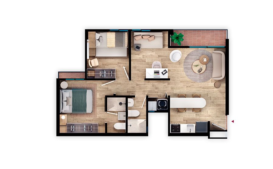 Planta de apartamento null